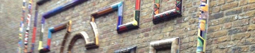 ceramic labyrinth on wall