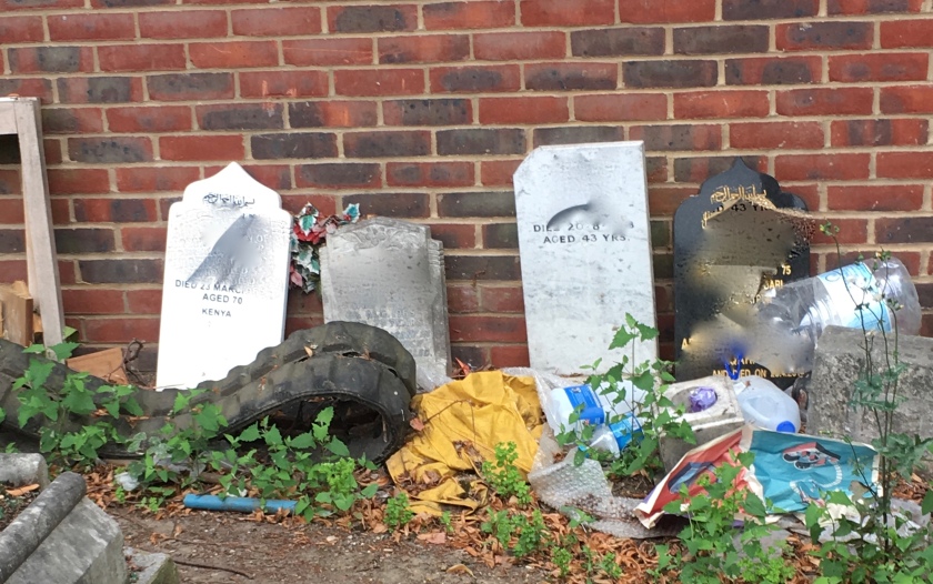 Headstones at Woodgrange Park Cemetery